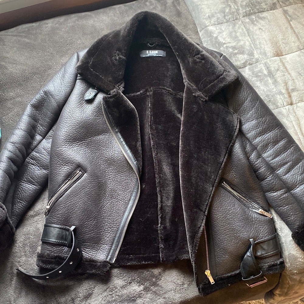 Faux leather jacket